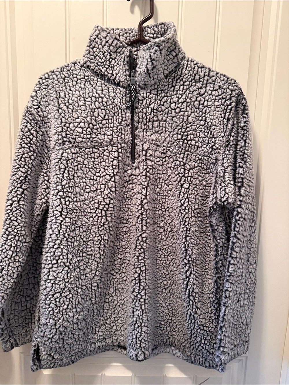 boxercraft Men's Grey Sherpa Zip-Up Pullover